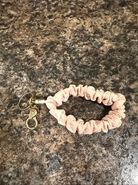 Andi light pink scrunchie keychain